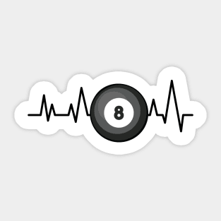 Heartbeat Pulse - Billiard Sticker